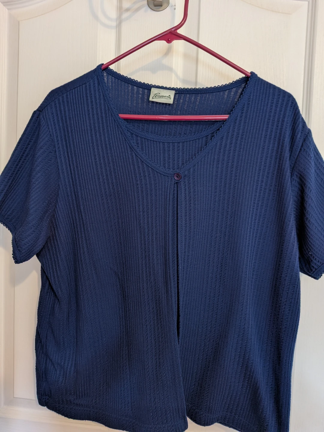 Navy Blue Cardigan Top - L/G (14/16)