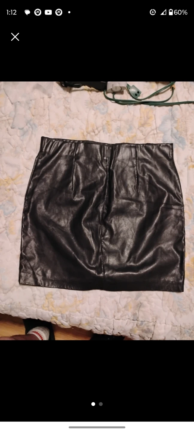 Dynamite Black Faux Leather Mini Skirt