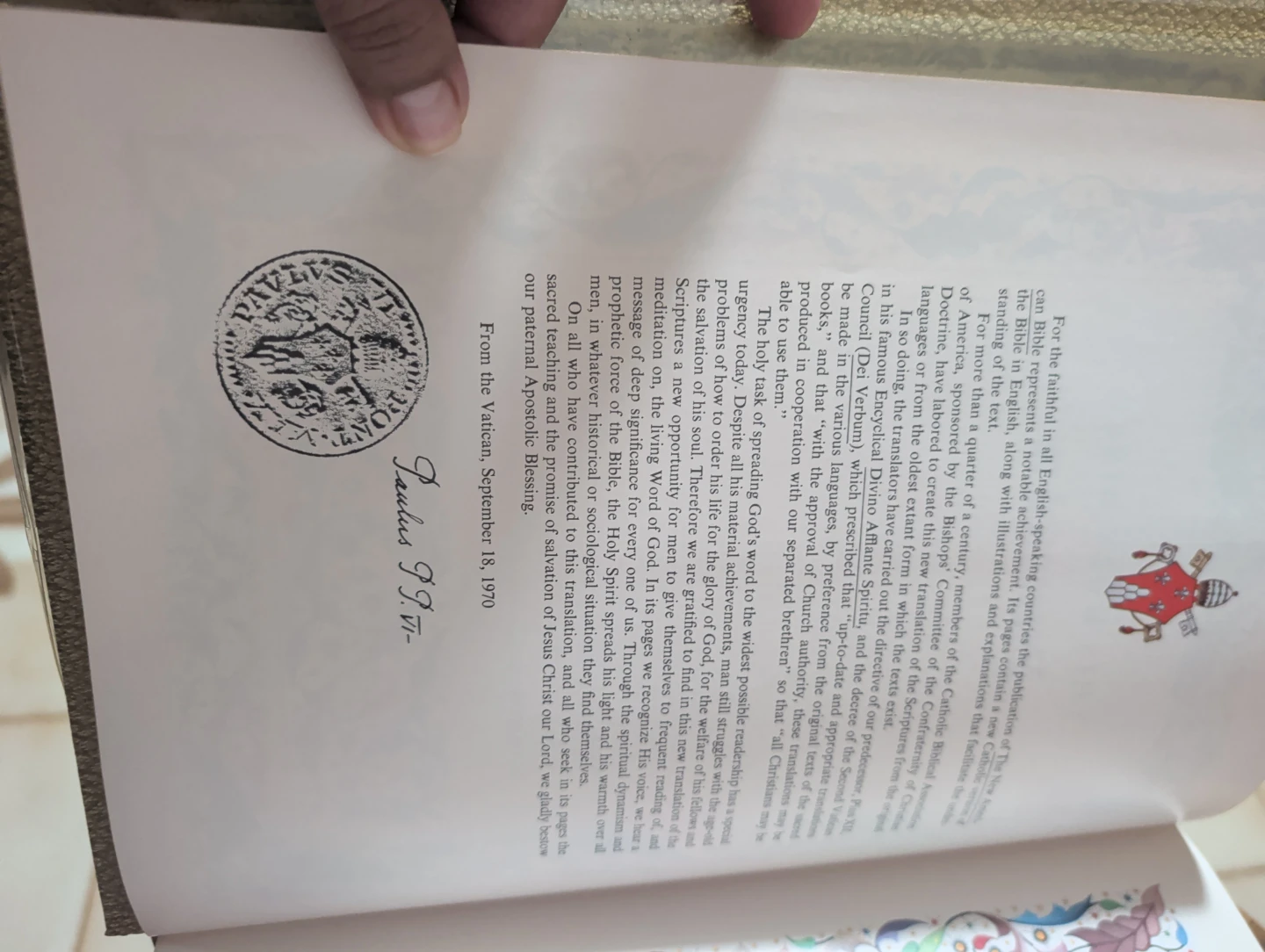 vintage gold-padded hardcover Holy Bible - photo 5