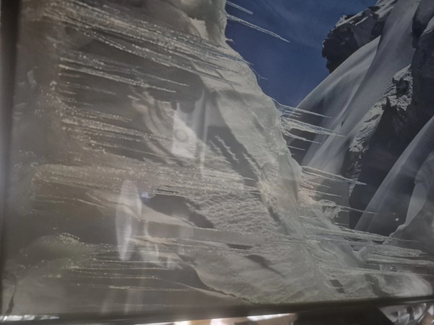 Framed Mountain Landscape Ski Art - photo 2