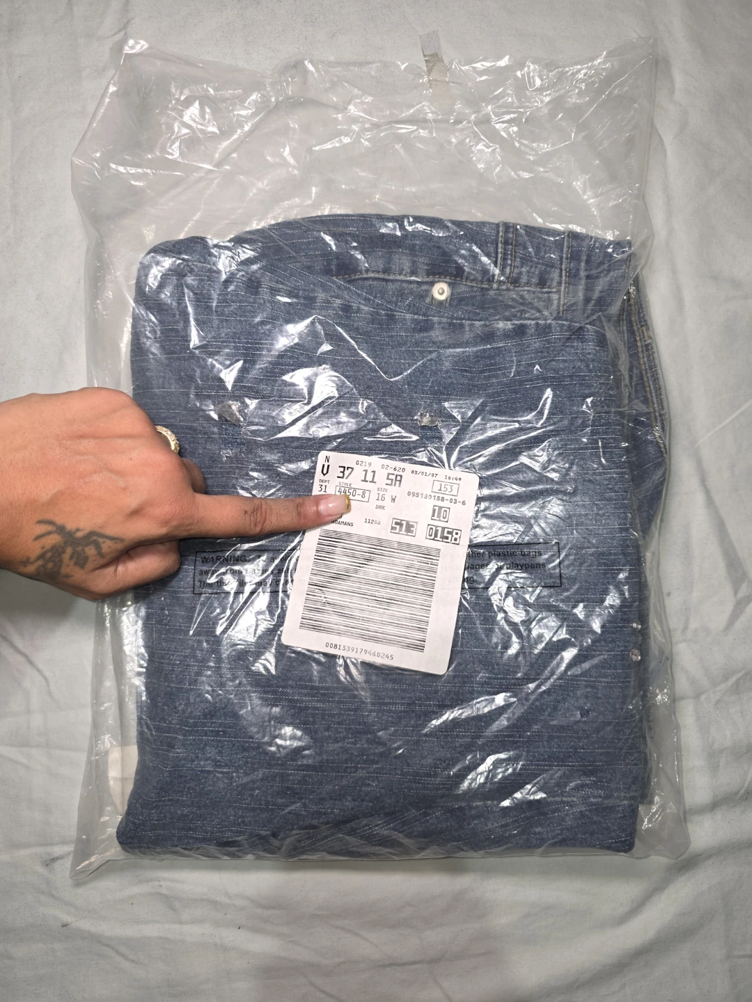 Denim jacket with rhinestones and embroidery size 16W - photo 4