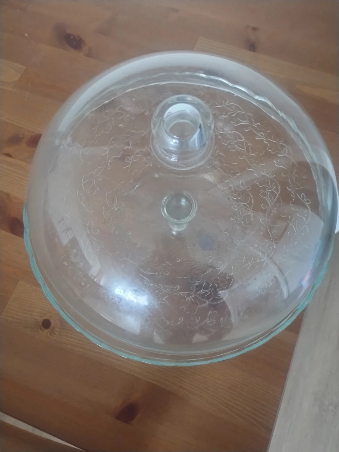 Glass Cake Stand with Dome - photo 2