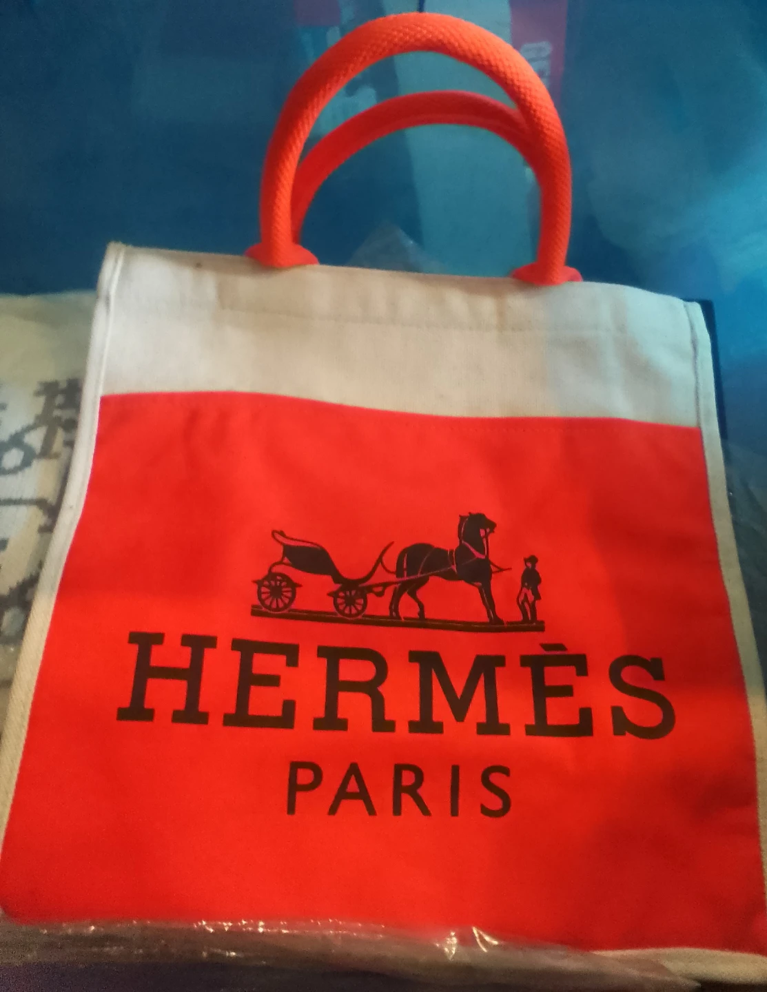 Hermes-inspired Paris Tote Bag