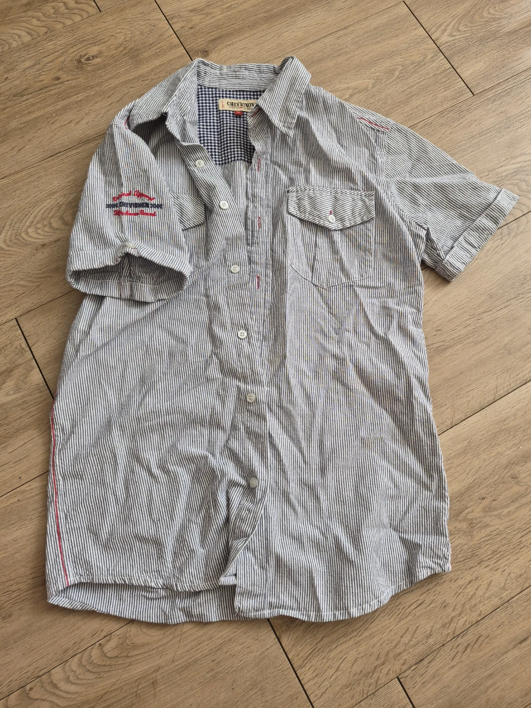 M 100% cotton Chevignon striped short-sleeve shirt