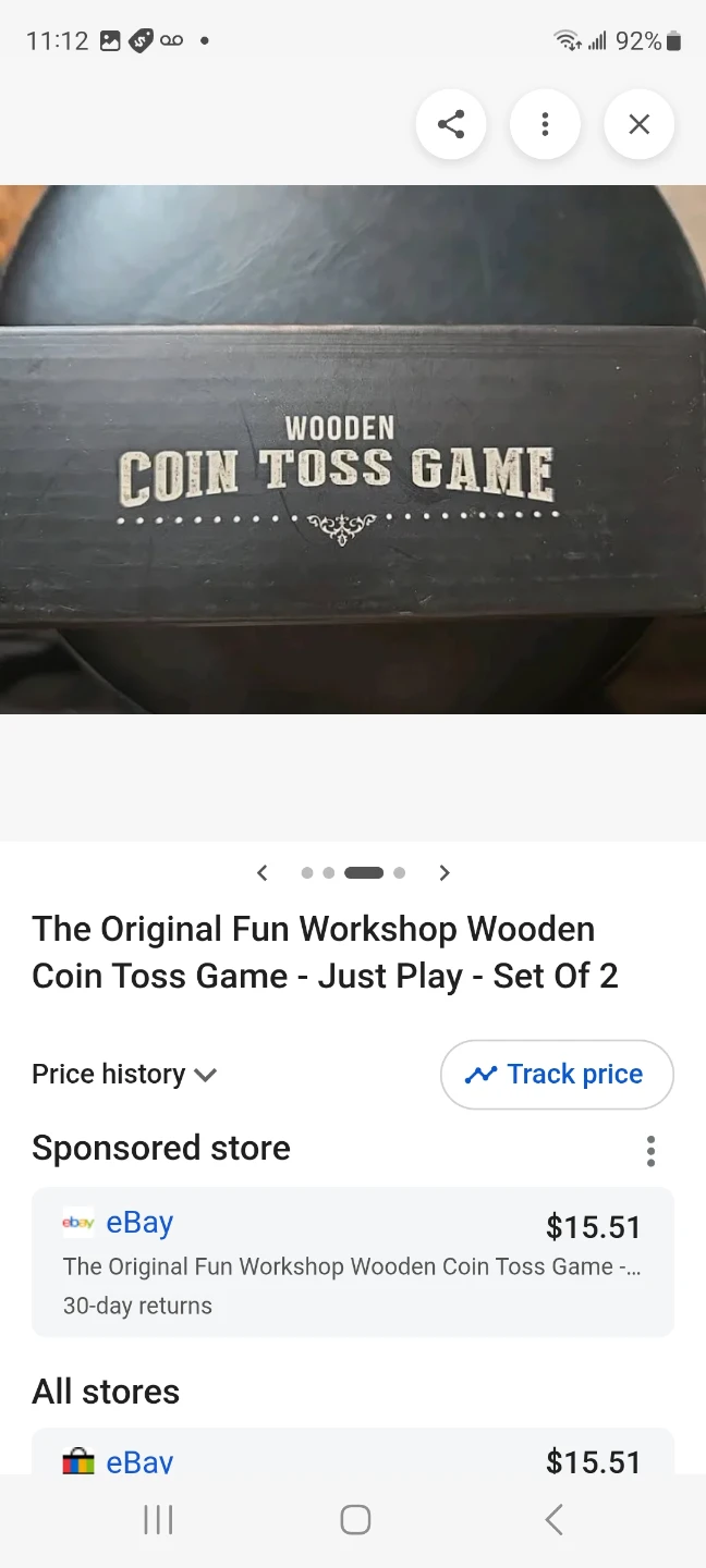 Wooden coin toss game, Good condition. - photo 2