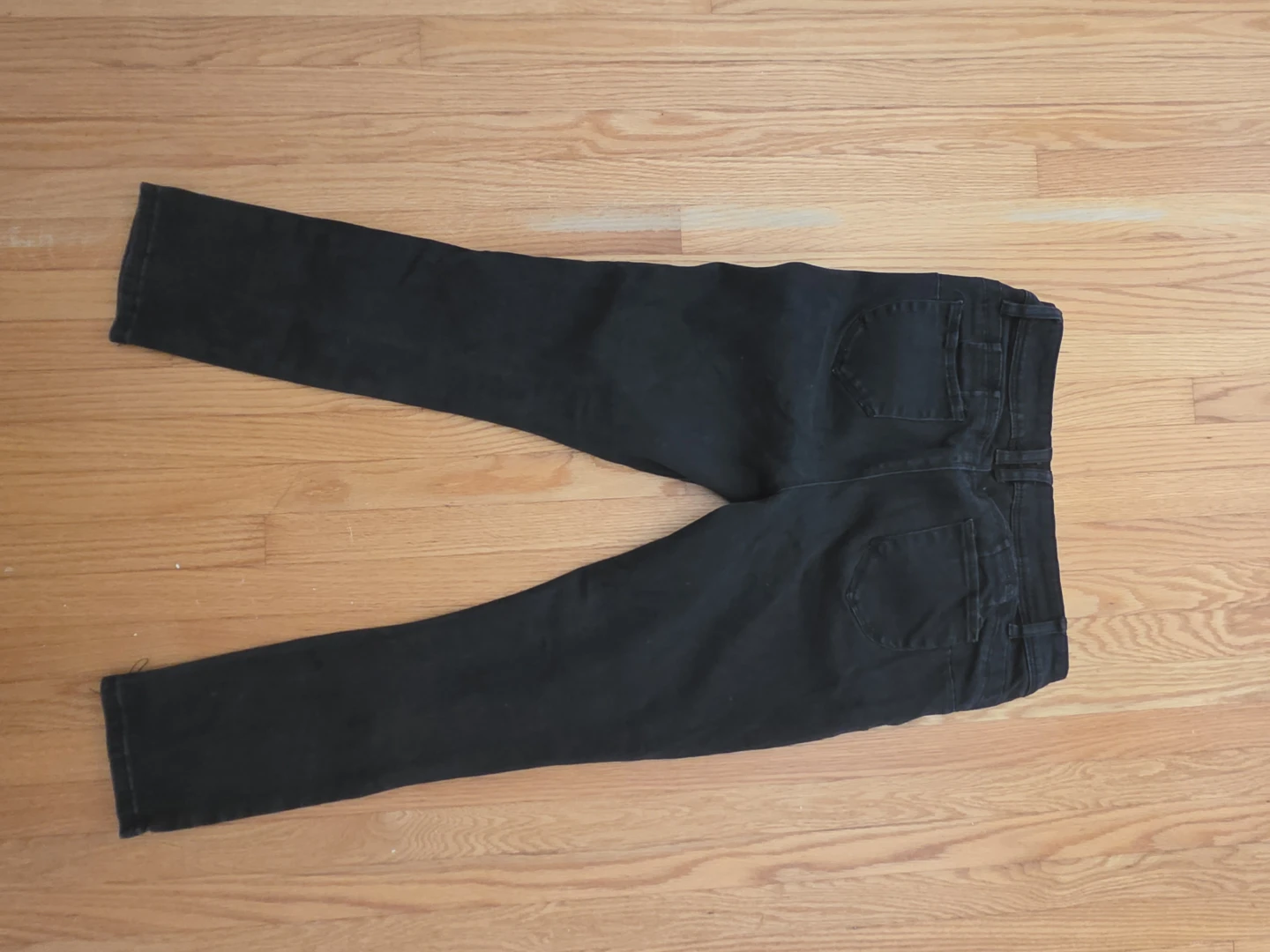 Black Distressed Skinny Jeans - Size 11 - photo 2