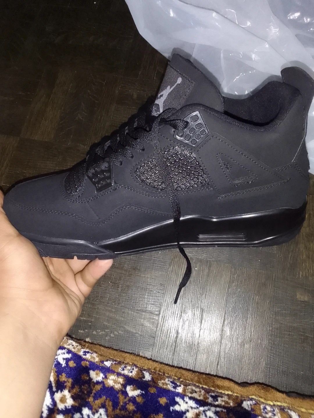 Air Jordan 4 Black Sneakers - photo 3