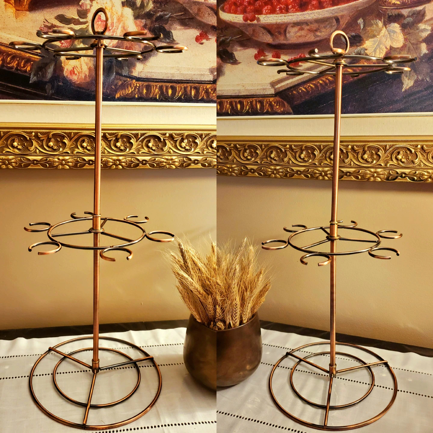 ✳️➡️ 2pcs - GeLive Bronze Tabletop Wine Glass Rack - photo 3