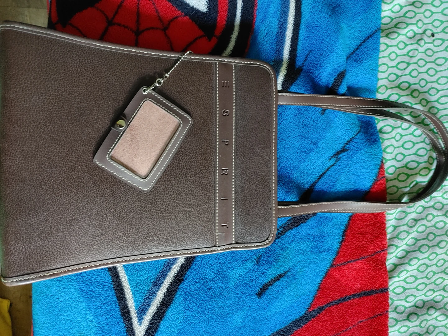 Esprit Brown Vintage Faux Leather Tote Bag with ID Holder - photo 2