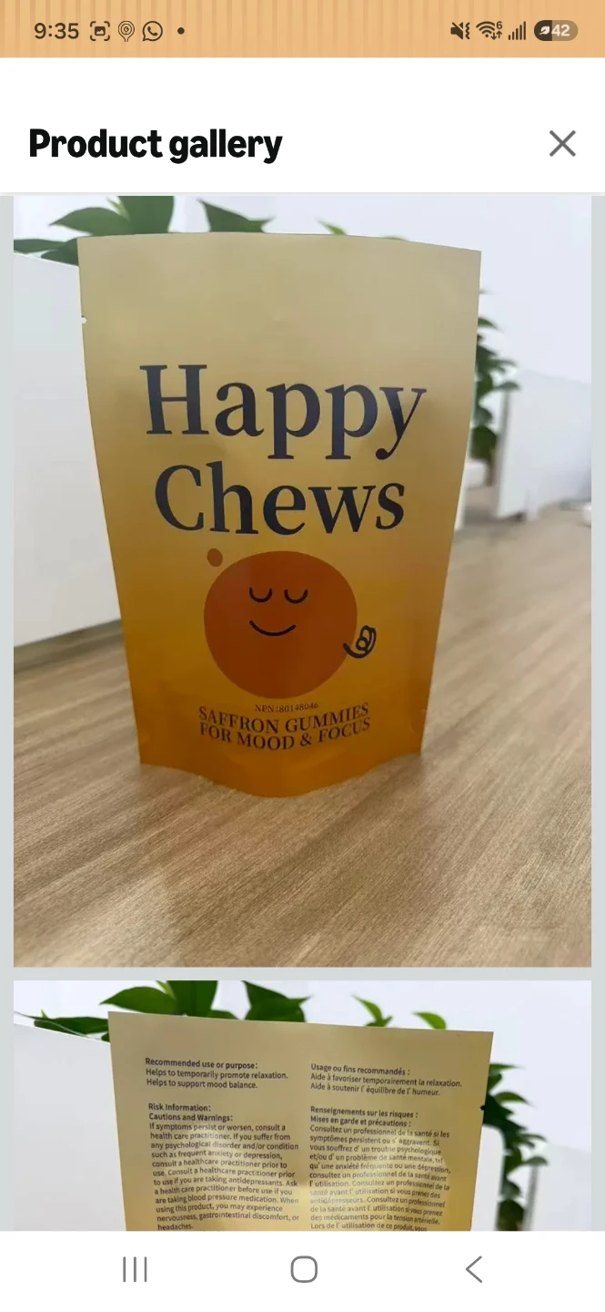 Happy Chews Saffron Gummies for Mood & Focus