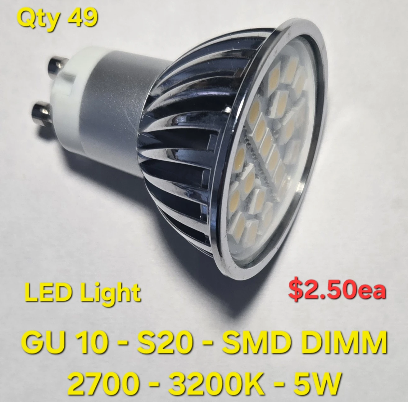 LED Light Bulbs - MR16, GU10, 5W, Cool/Warm White - photo 2