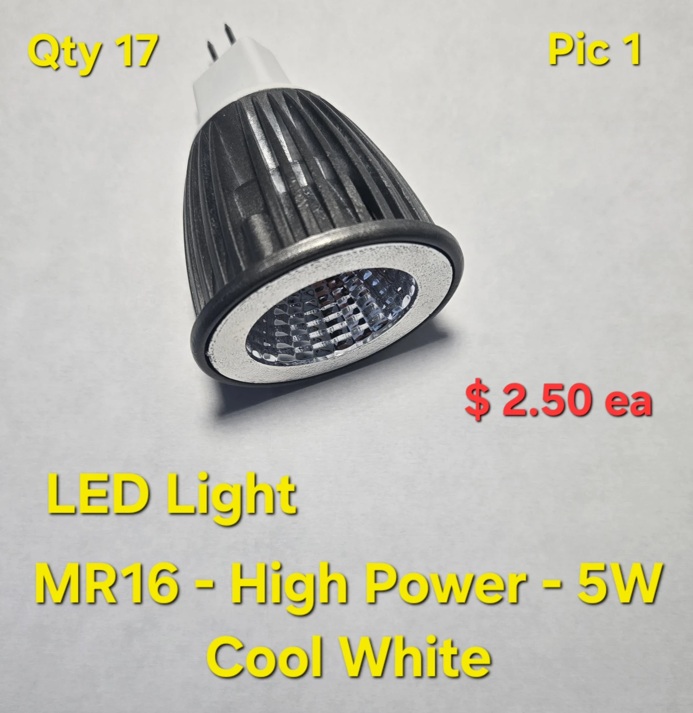 LED Light Bulbs - MR16, GU10, 5W, Cool/Warm White - photo 3