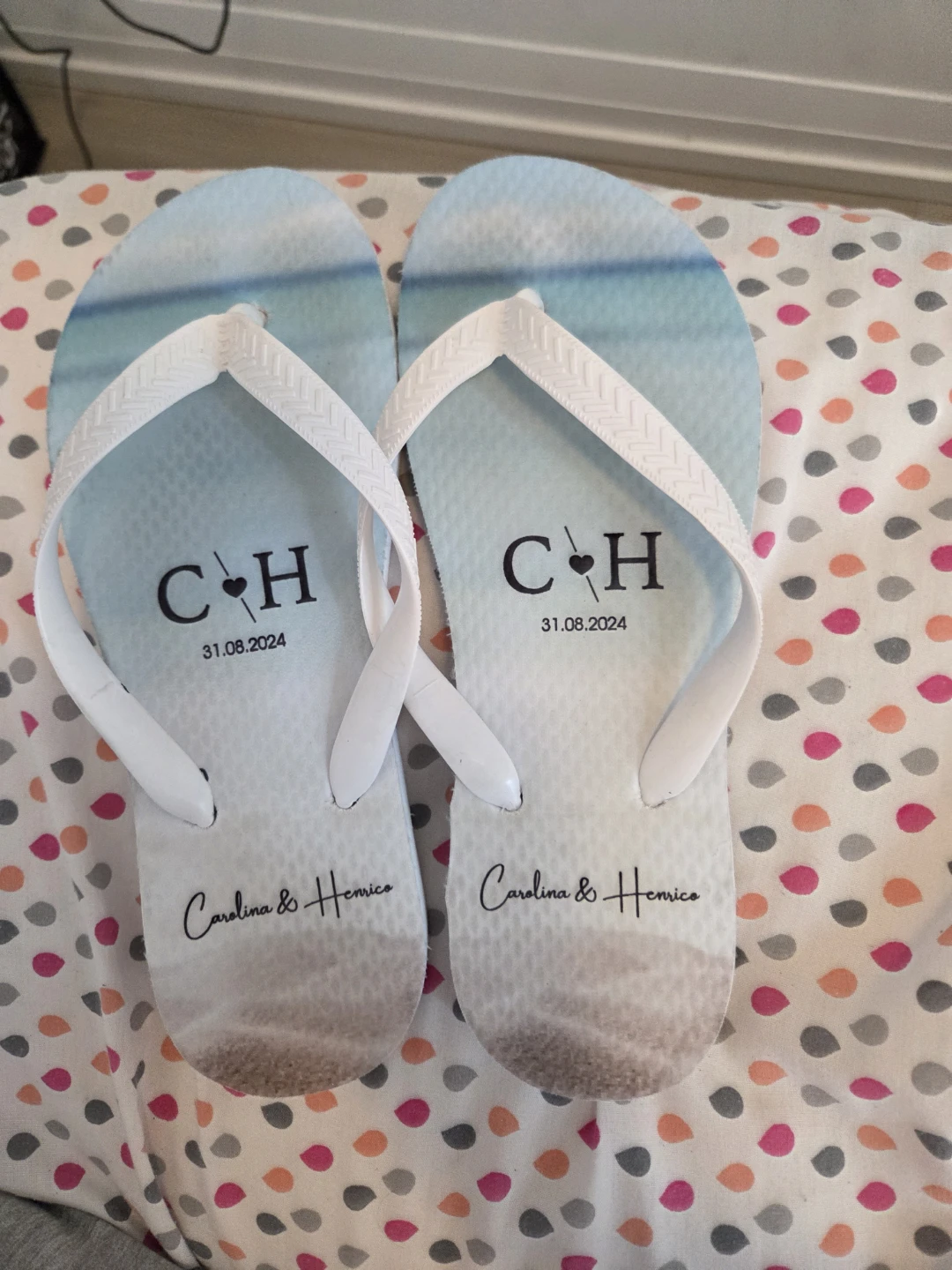 Personalized Flip Flops - Carolina & Henrique 31.08.2024 - photo 2