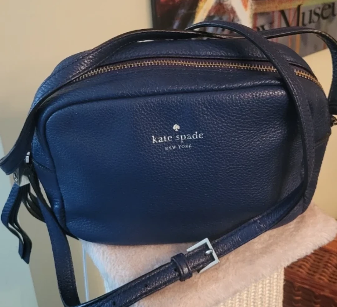 Kate Spade New York Blue Leather Crossbody Bag