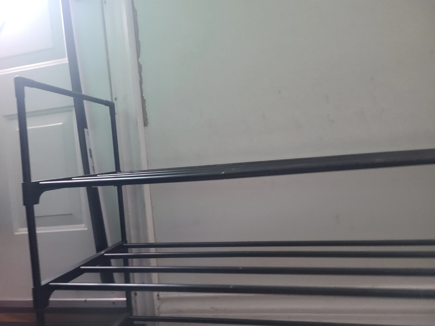 Black 4-Tier Metal Shoe Rack - photo 4