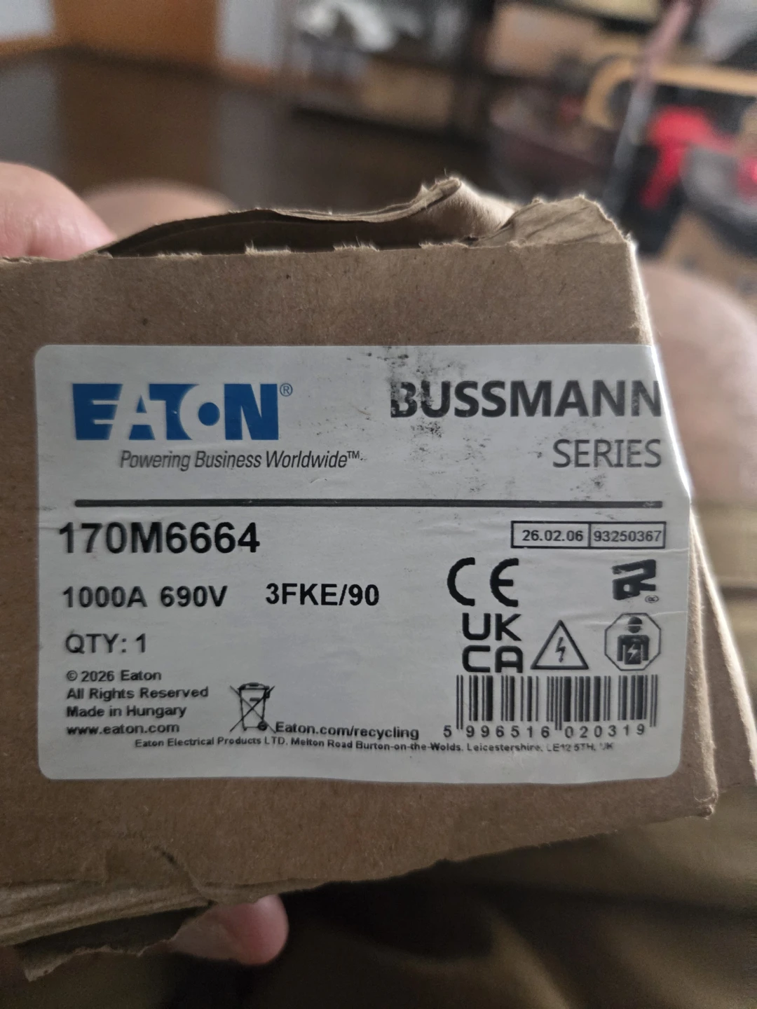 Eaton Bussmann 170M6664 Fuse 1000A 690V - photo 5