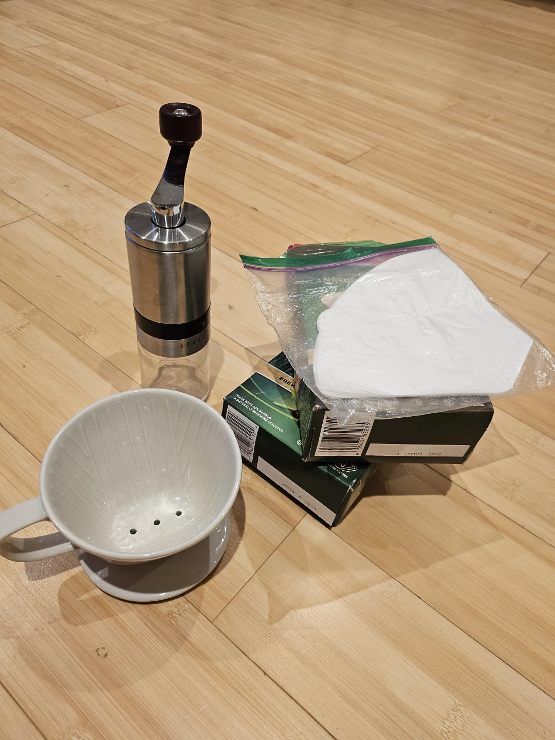 Manual Coffee Grinder and Pour Over Set