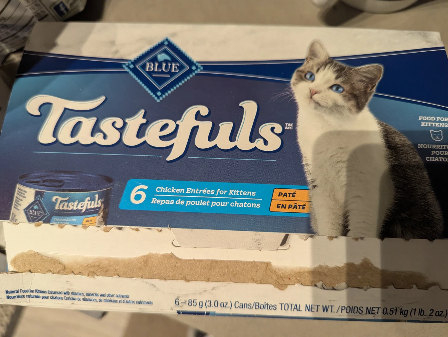 Cat food and shampoo