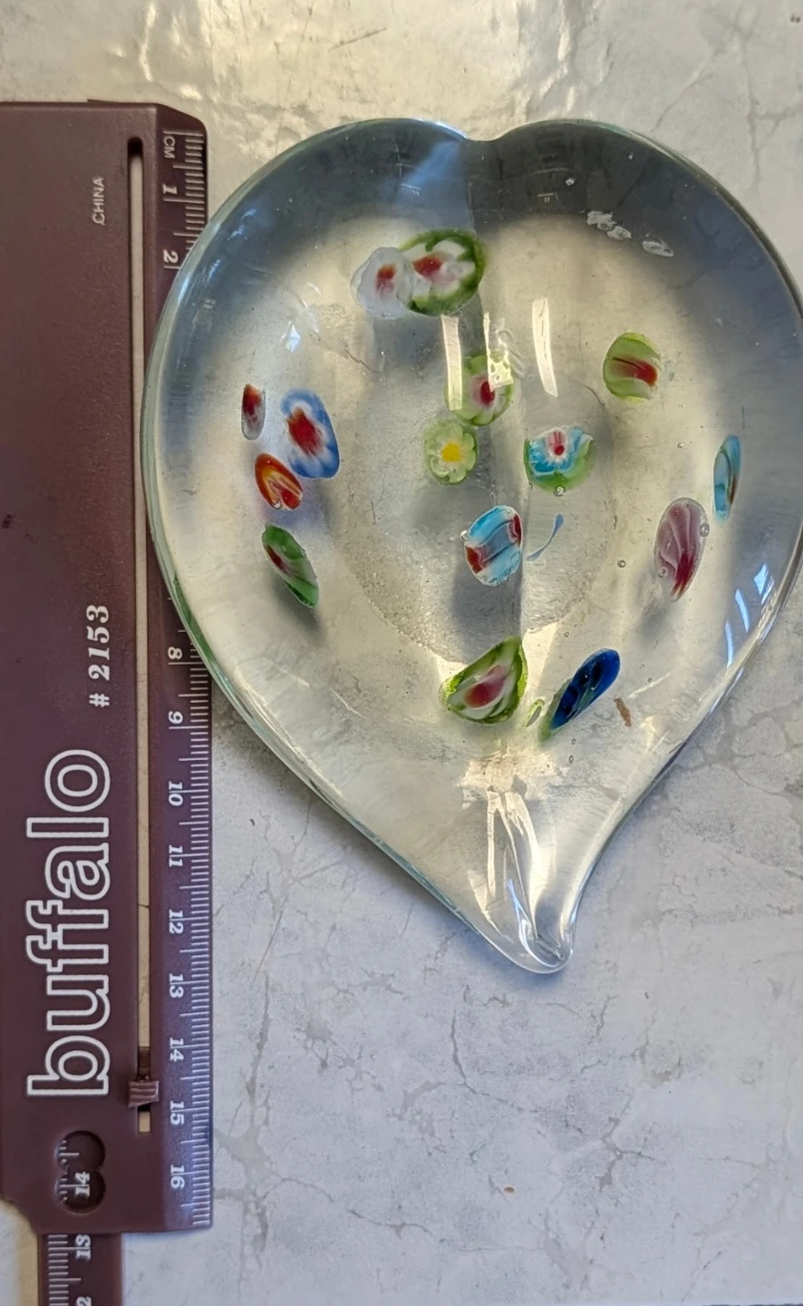 Heart Glass Paperweight - photo 2