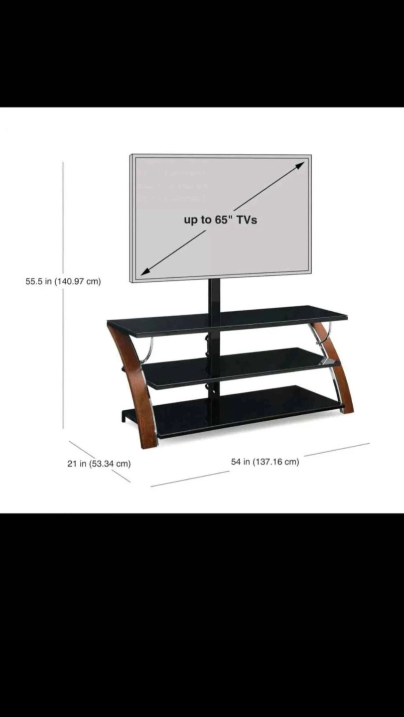 VIZIO TV + Modern Glass TV Stand with Universal TV Mount - photo 3