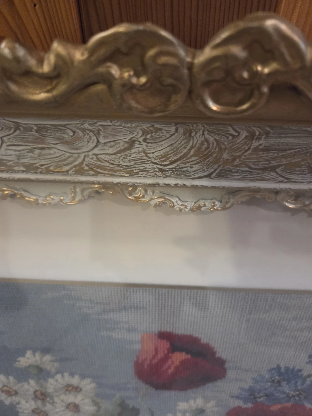 Framed Floral Needlepoint Art - photo 2