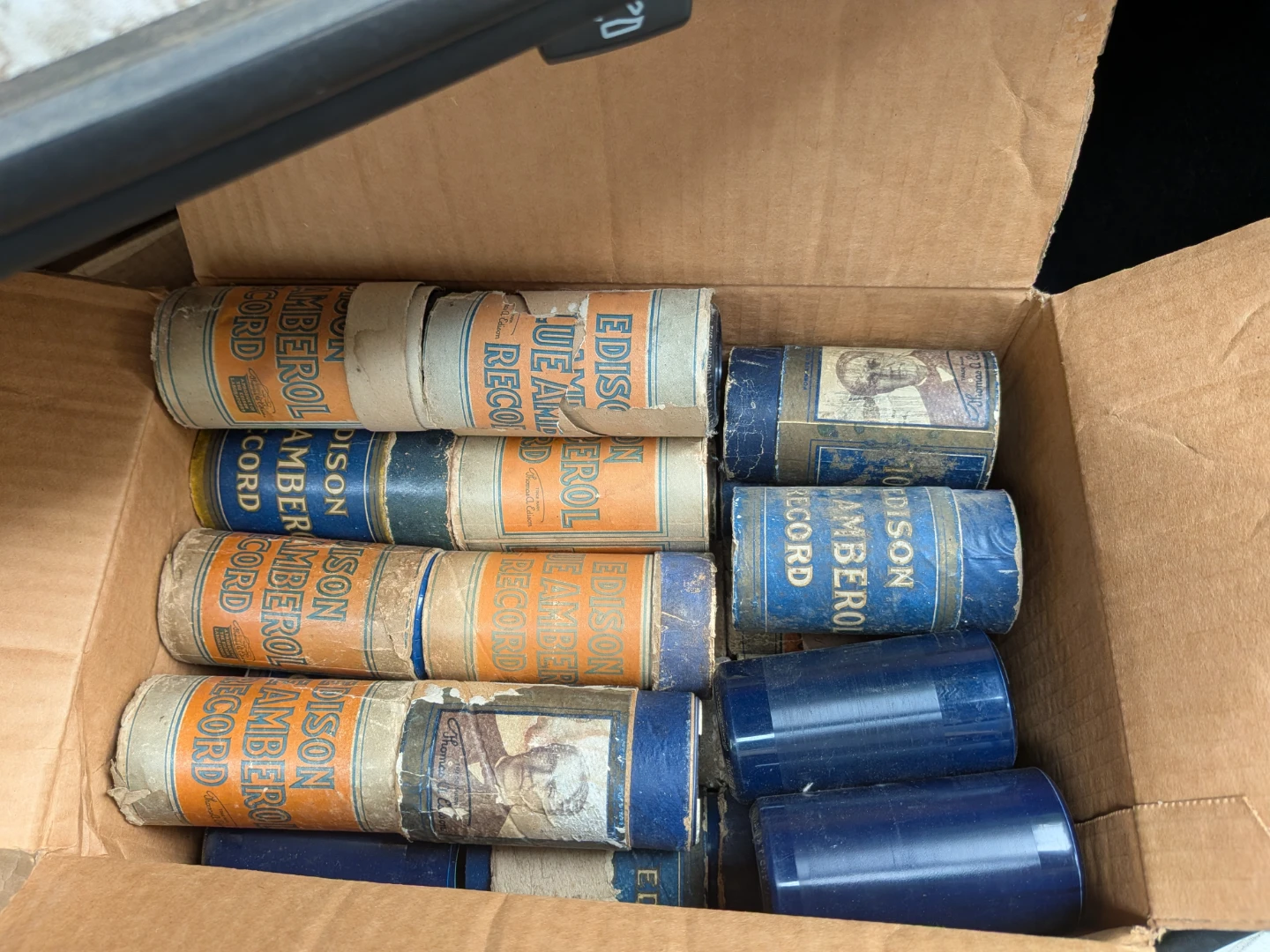 Edison Blue Amberol Cylinder Record Set