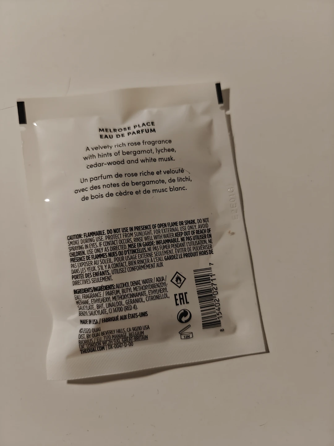 OUAI Melrose Place Eau de Parfum 1.5ml Sample - photo 2