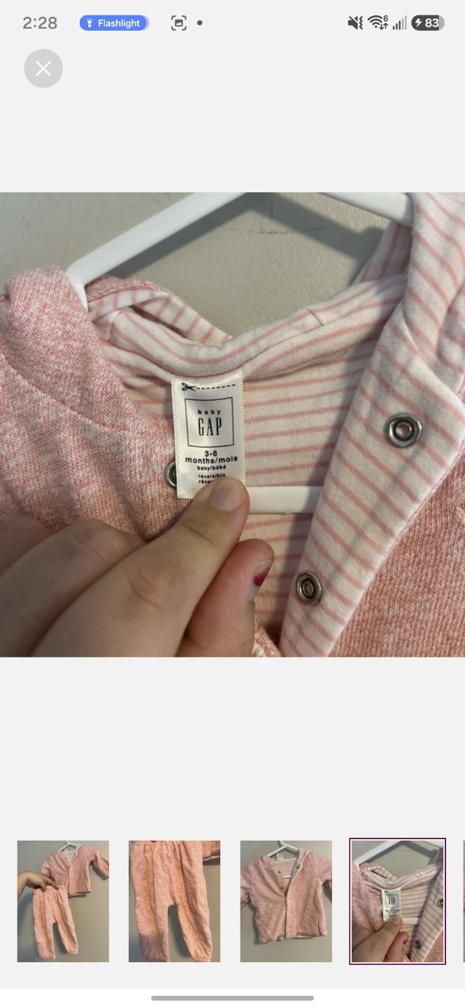 Baby GAP Pink Reversible 2-Piece Set 3-6 Months - photo 4
