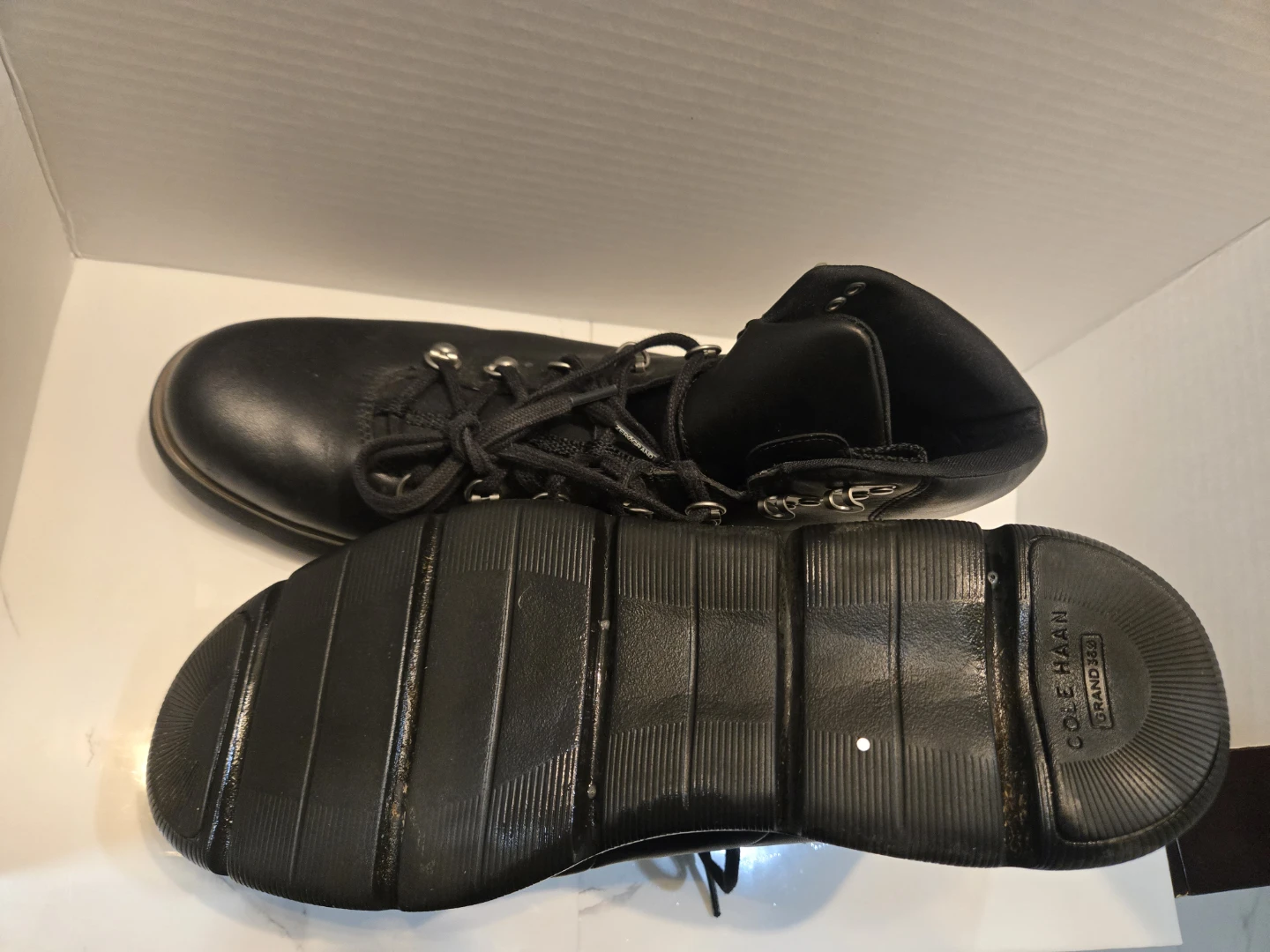 Cole Haan Black Leather Hiking Boots - photo 2