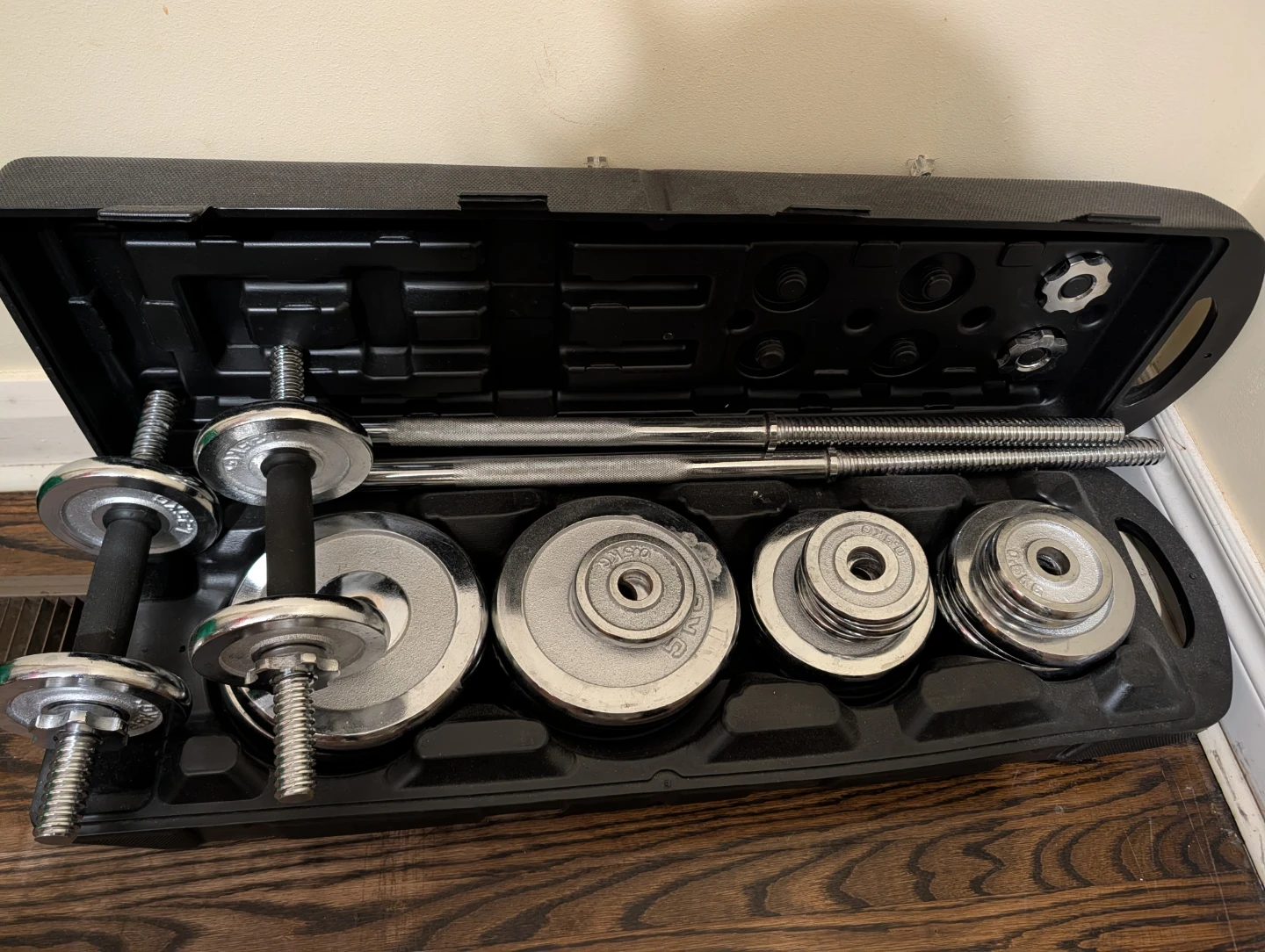 Chrome Adjustable Dumbbell and Barbell Set - photo 2