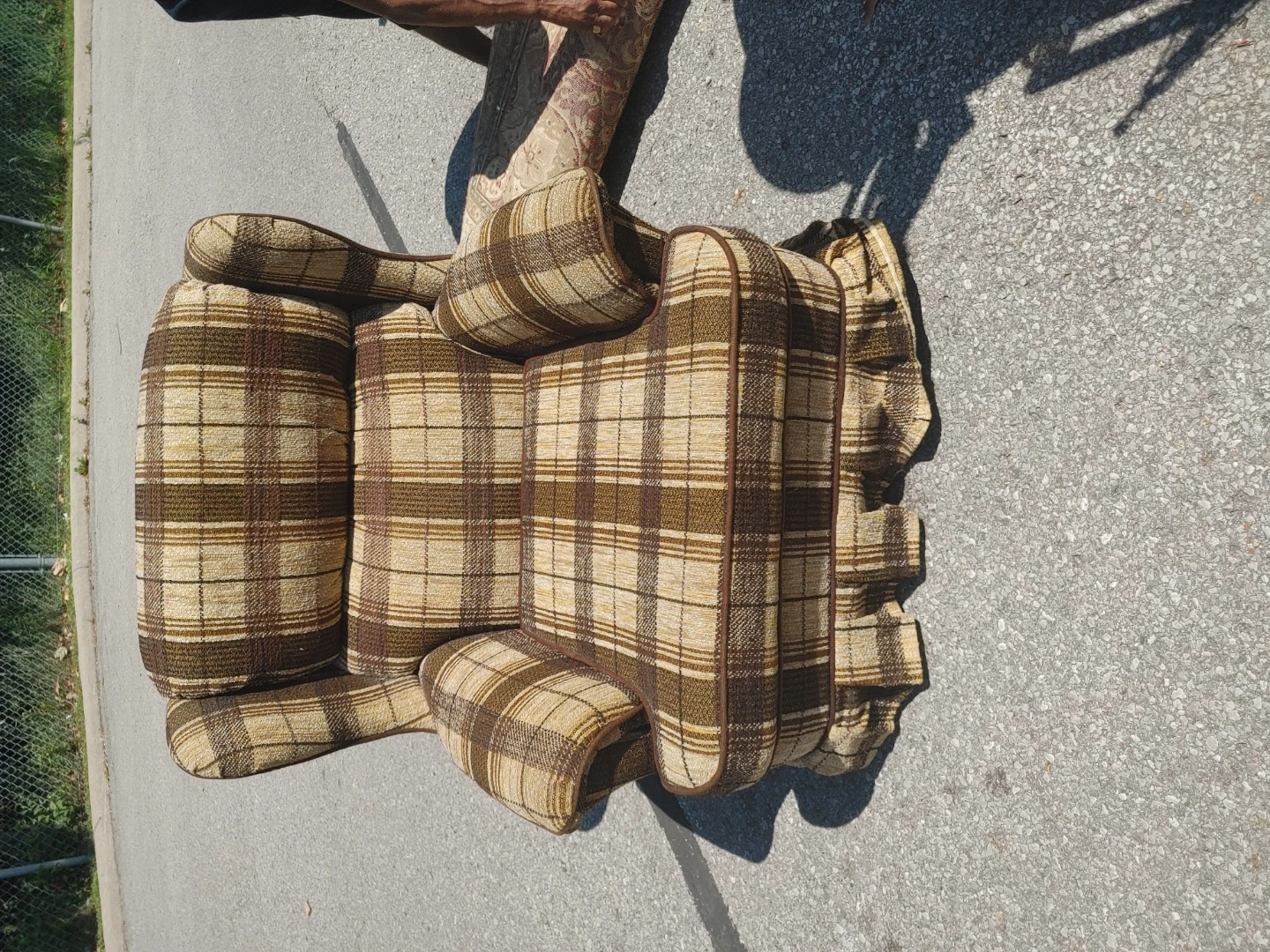 Vintage Plaid Armchair