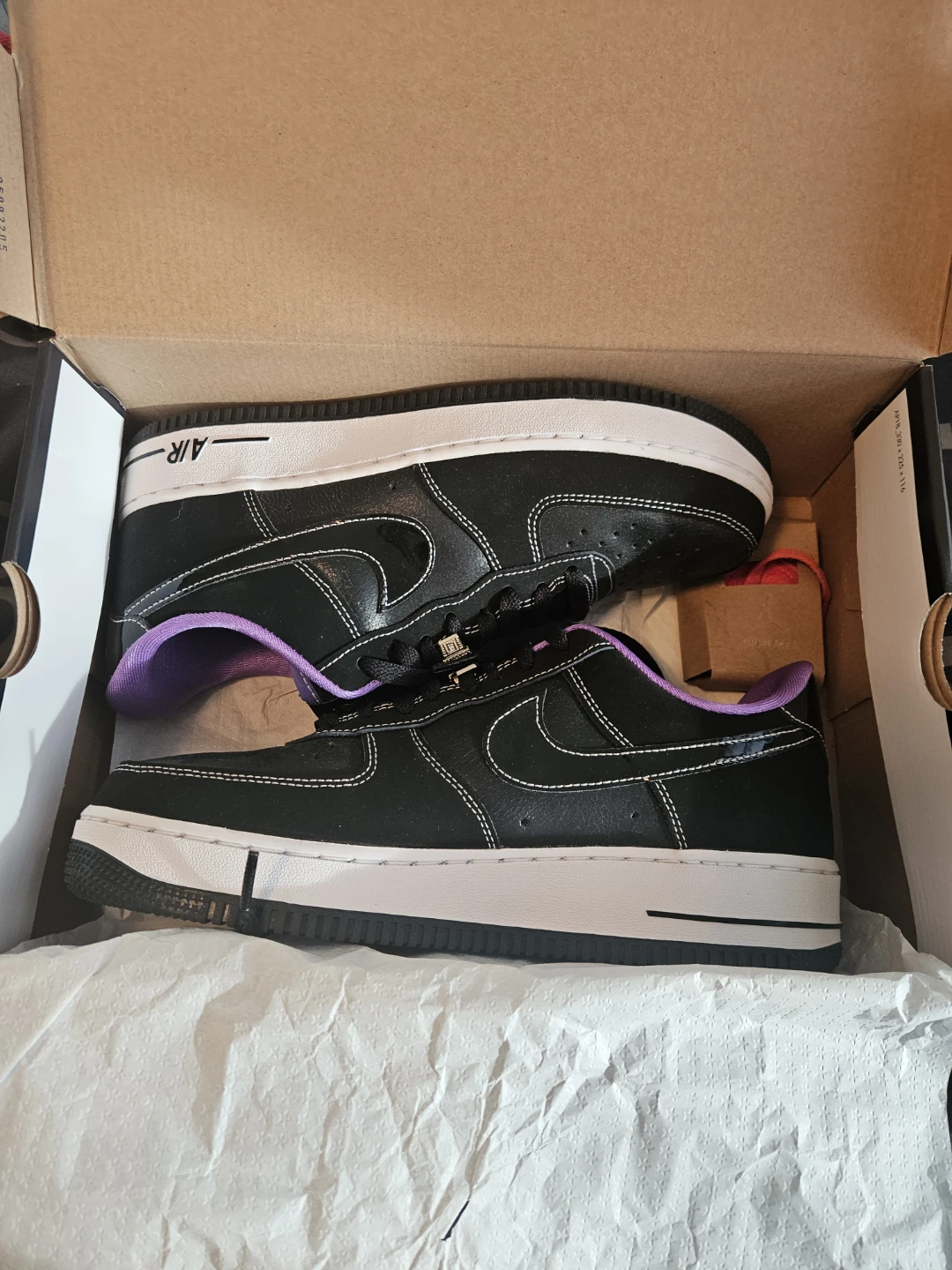 Nike Air Force 1 '07 LV8 EMB Black/Grey Shoes - photo 2