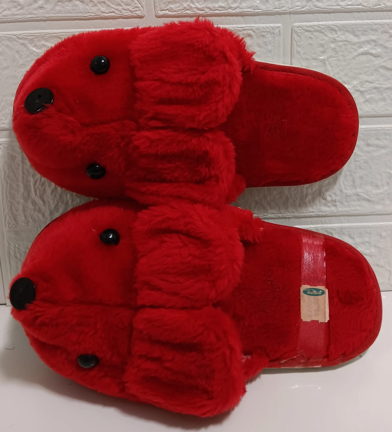 🩴Super Cozy Red Plush Mouse Slippers Size 6🩴 - photo 4