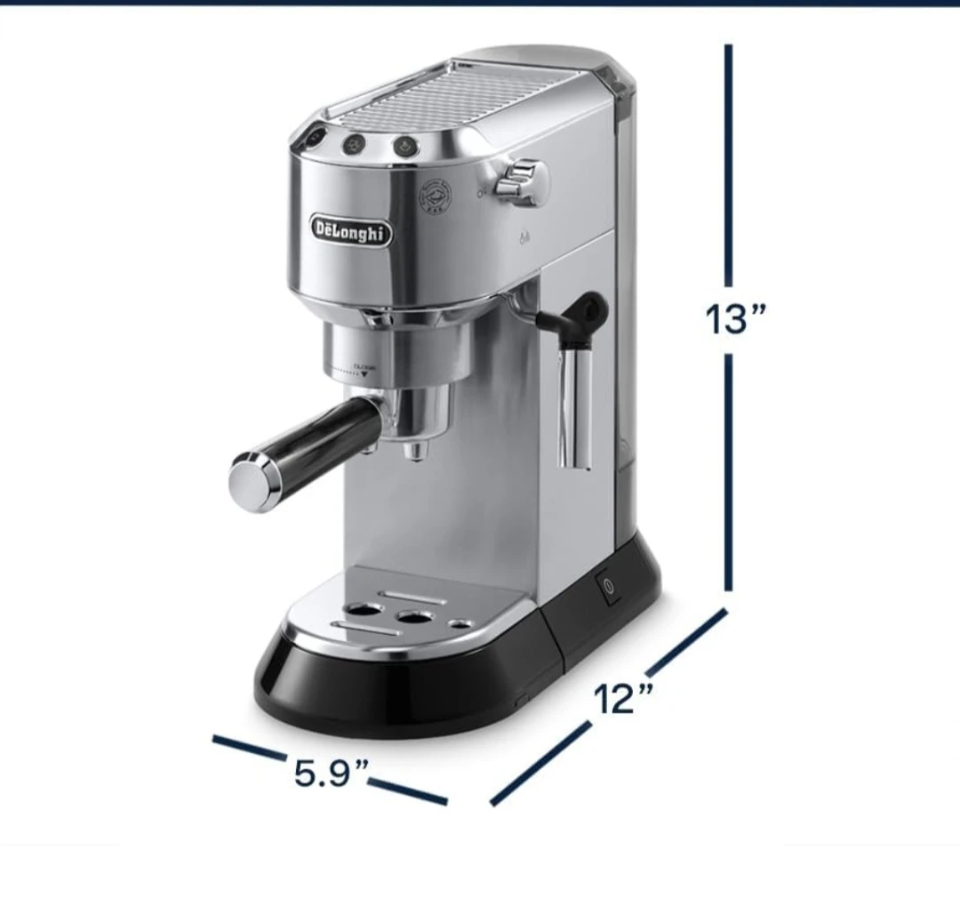 De'Longhi Dedica Stainless Steel Espresso and Cappuccino Machine
