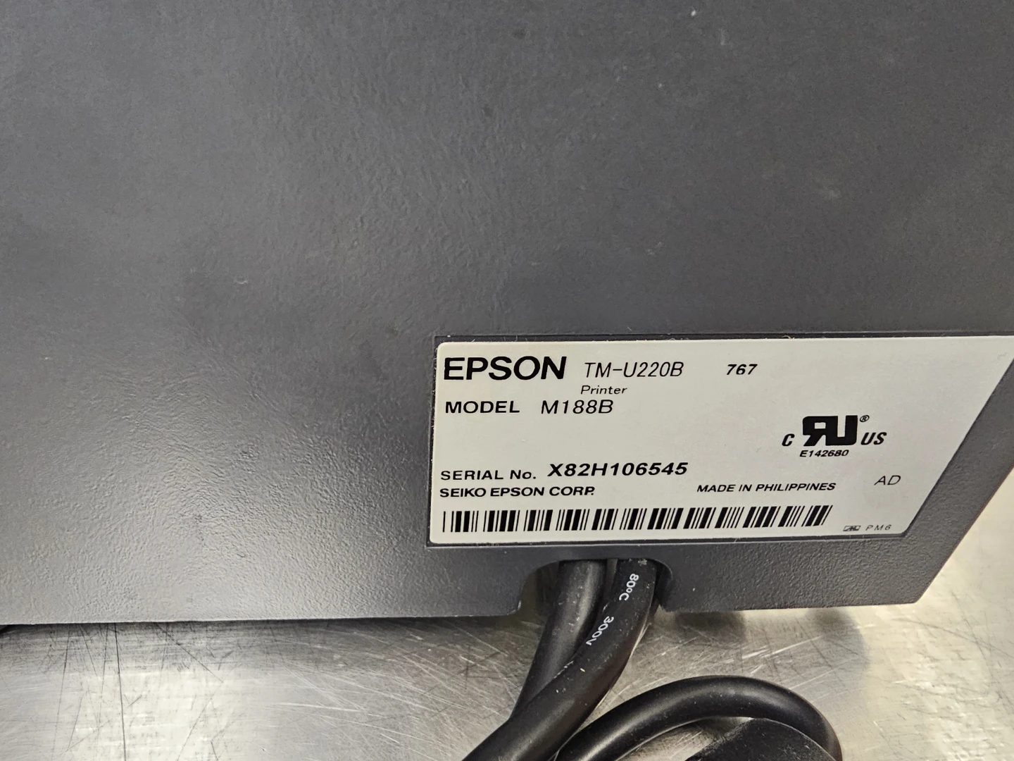 Epson TM-U220B Thermal Receipt Printer - photo 4