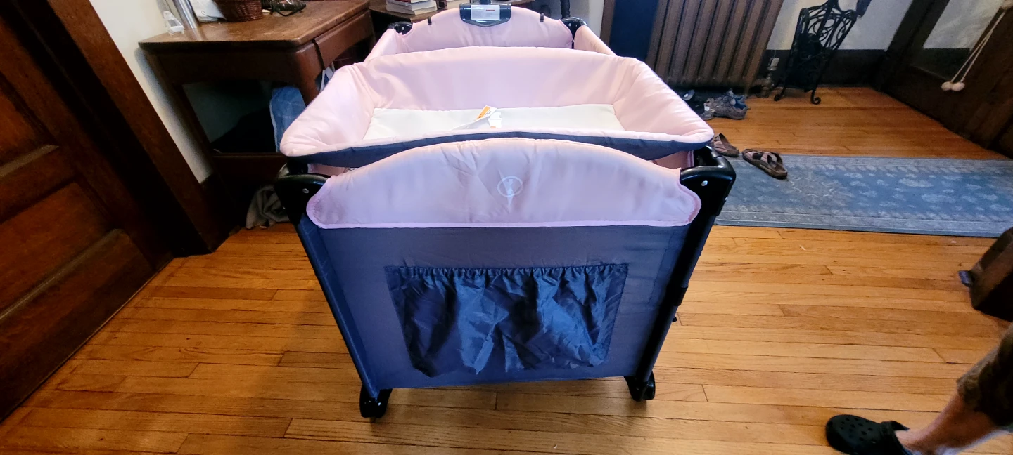 Pink Baby Playpen and Bassinet - photo 4