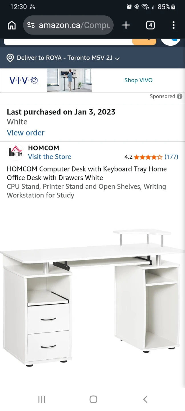 HOMCOM Computer Desk