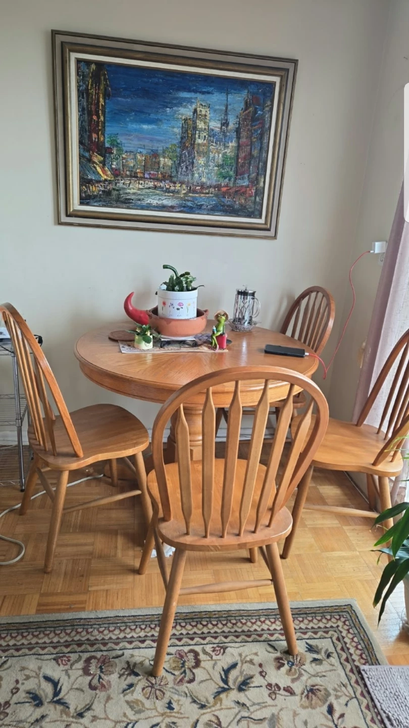 Wooden Dining Table and Chairs Set