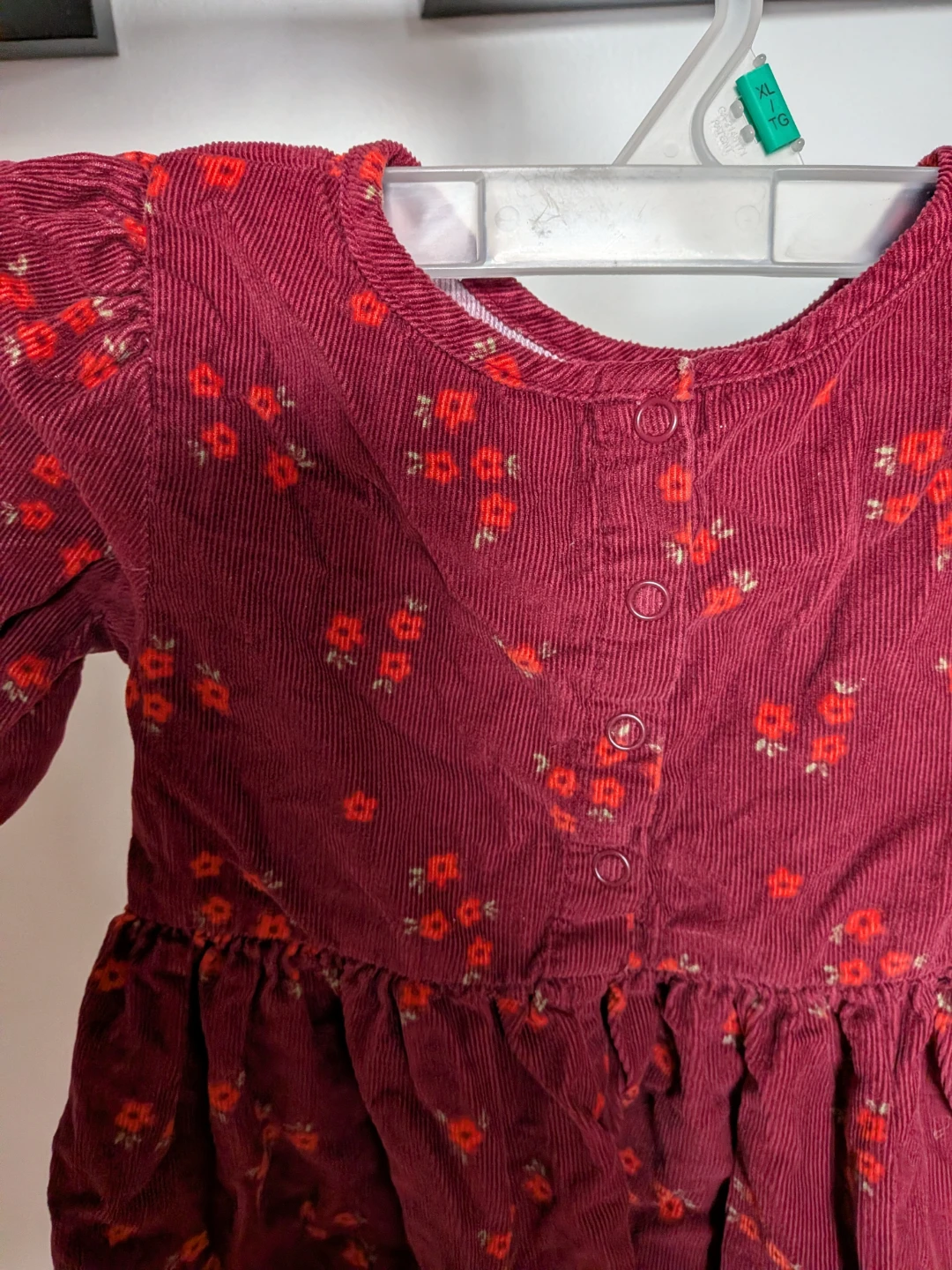 Joe Fresh corduroy baby girls dress size 2 - photo 4