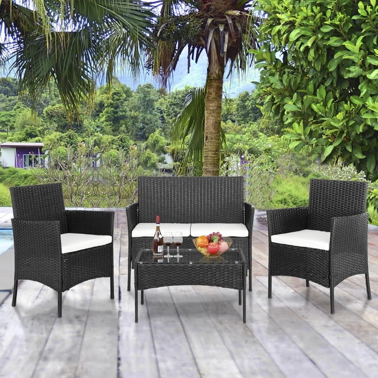 NEW In box (fit to car) Black 4Pc Patio Furniture Set