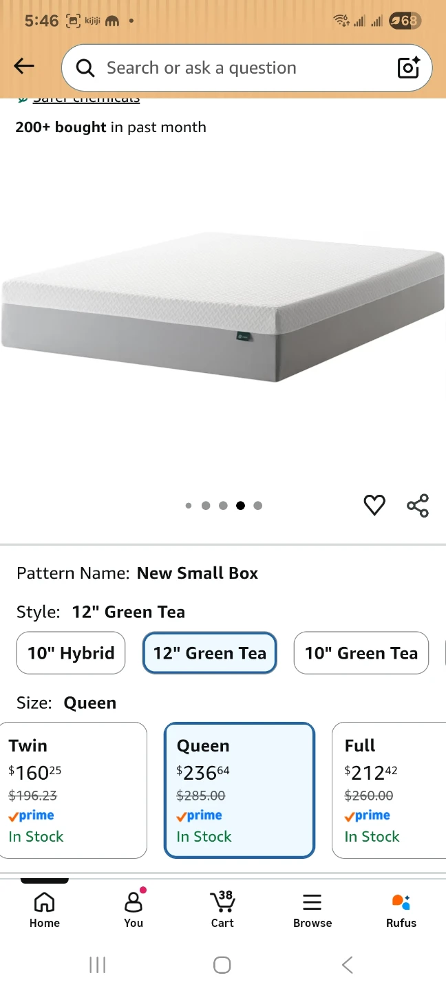 Zinus Queen 12 Inch Green Tea Memory Foam Mattress - photo 2