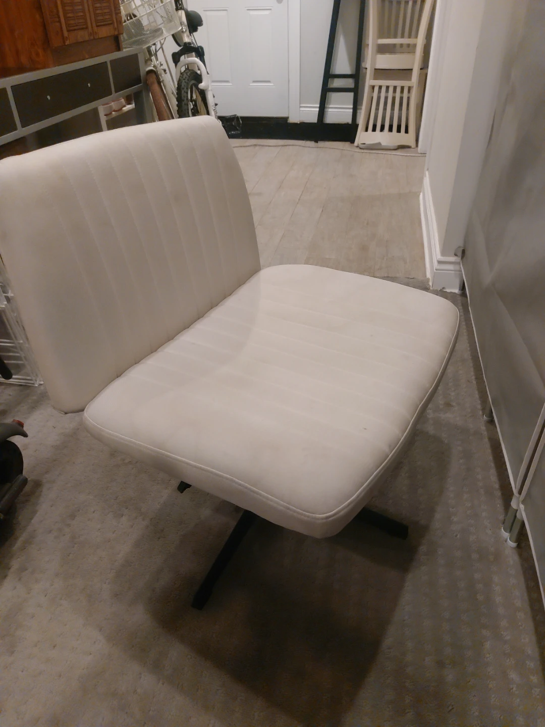 Off-White Swivel Accent Chair - photo 3