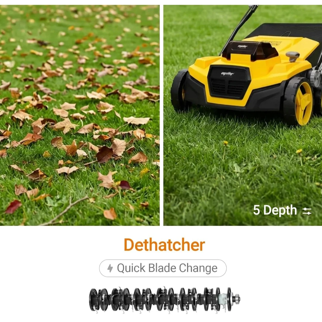 Mellif Yellow Electric Lawn Dethatcher/Scarifier - photo 5