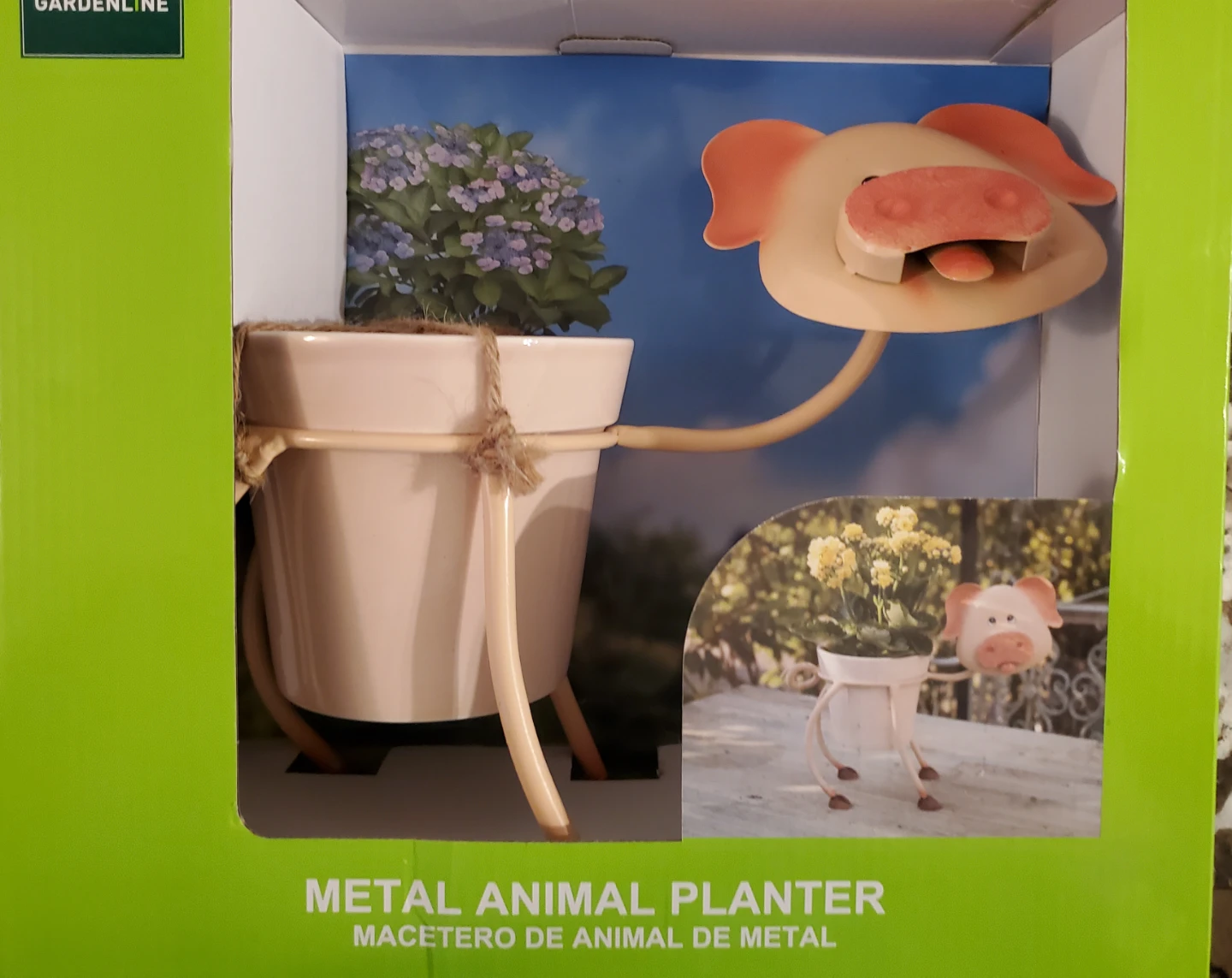 Gardenline Metal Animal Planter - Pig - photo 2