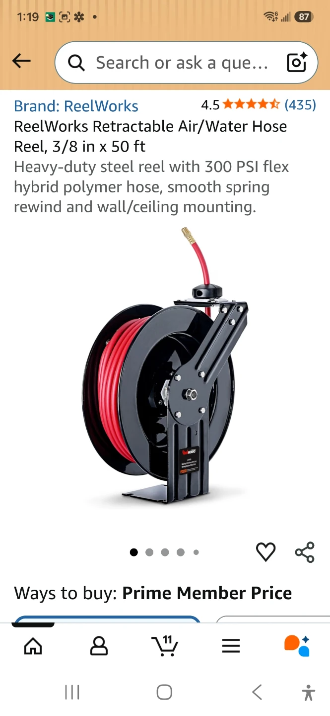 ReelWorks Retractable Air/Water Hose Reel