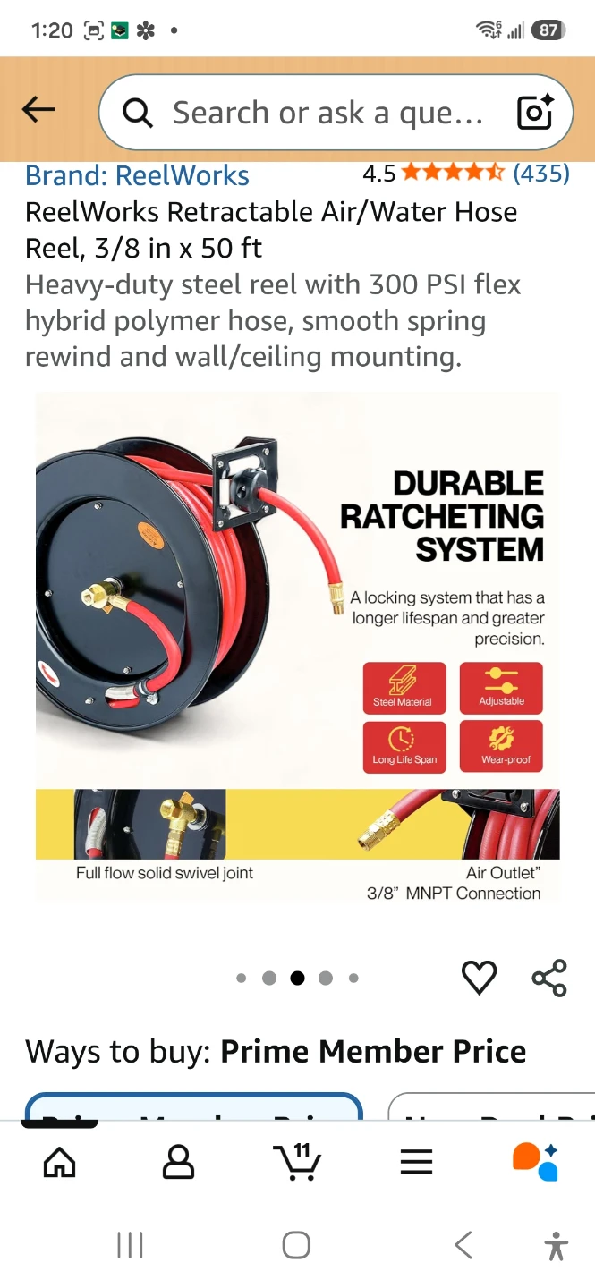 ReelWorks Retractable Air/Water Hose Reel - photo 5