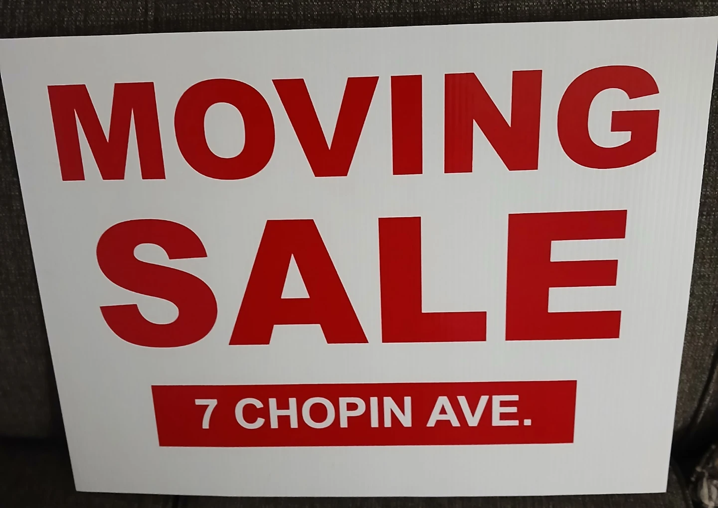 Garage Moving Sale