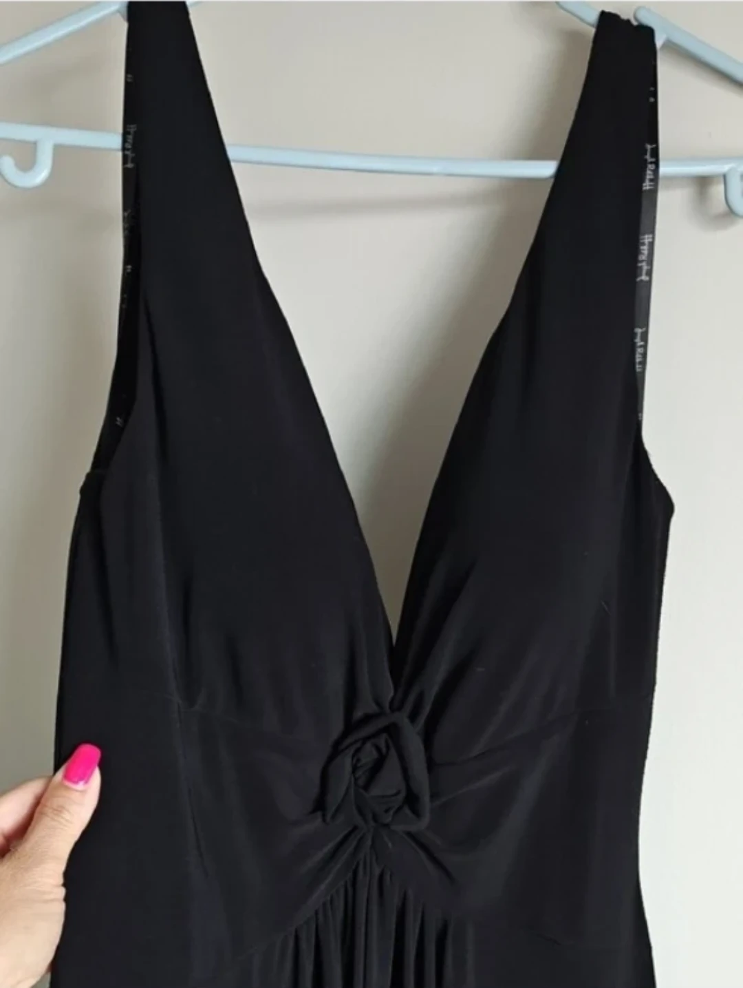 Joseph Ribkoff Black V-Neck Knot Front Dress - photo 3