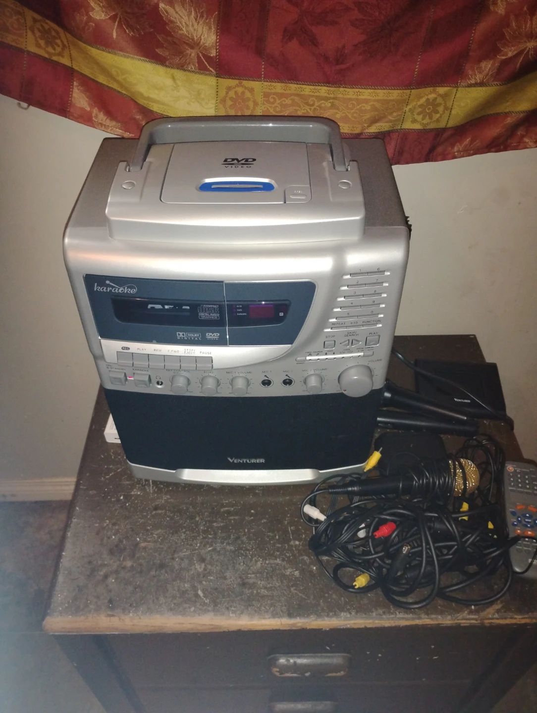 Venture Karaoke CD+G DVD Player with Microphones - photo 3