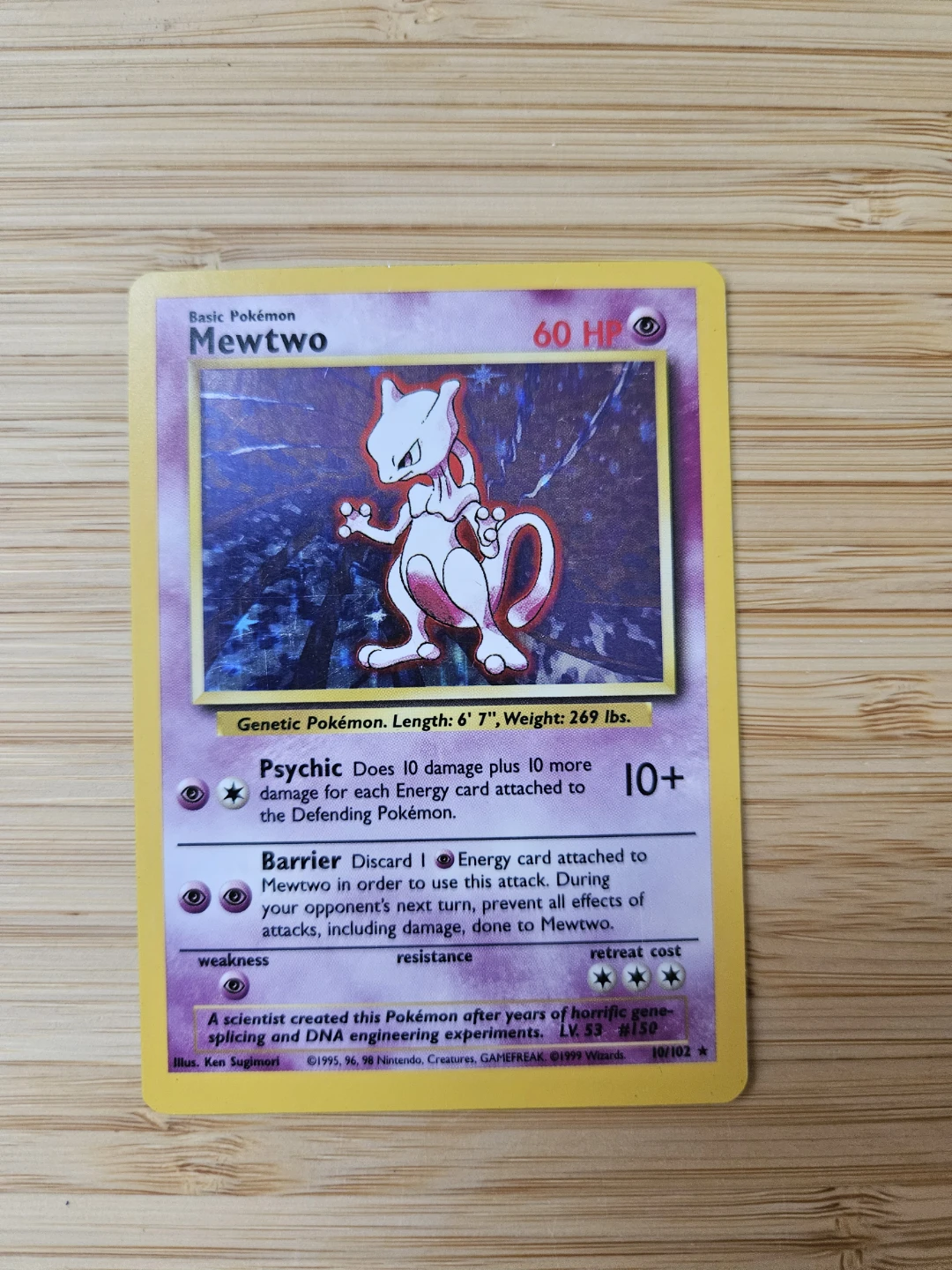 Base Set Mewtwo Pokemon Trading Card - photo 2